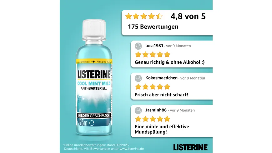 Listerine Cool Mint Mild Mundspülung 95 ml