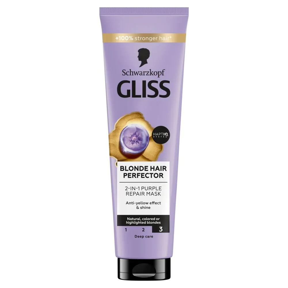 Gliss Blonde Hair Perfector violetinė kaukė