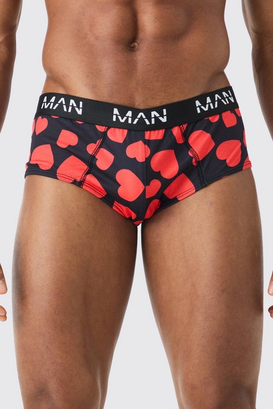 Man Unterhose mit Valentintags-Herz Print