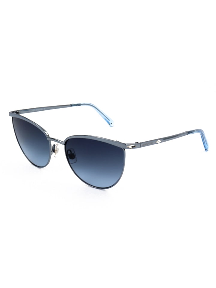 Swarovski Damen-Sonnenbrille in Blau günstig kaufen 56