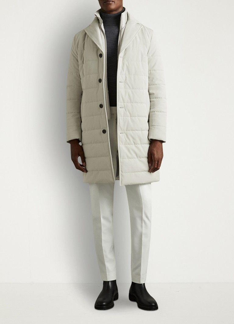 Cappotto lungo trapuntato Reiss Patrick con tasche laterali