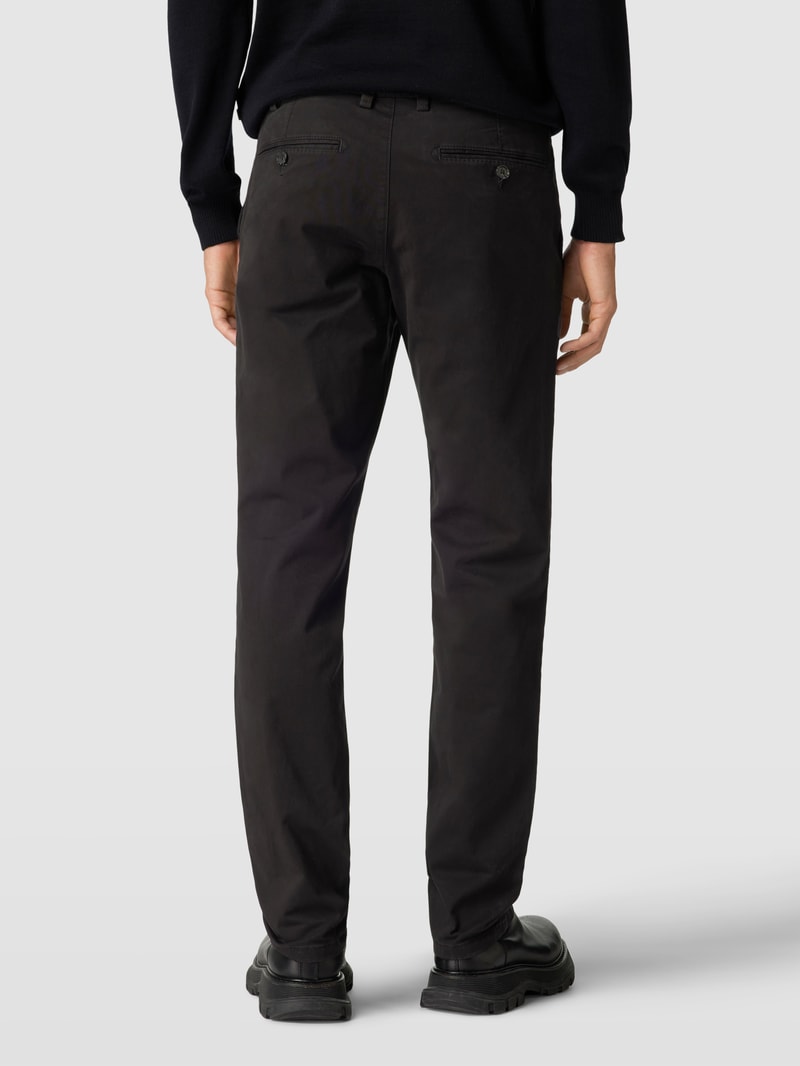 Chino mit französischen Eingrifftaschen in schwarz