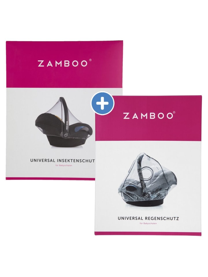 Zamboo Erstlings-Schutz-Set für Babyschalen mit Insektenschutz in grau günstig kaufen onesize