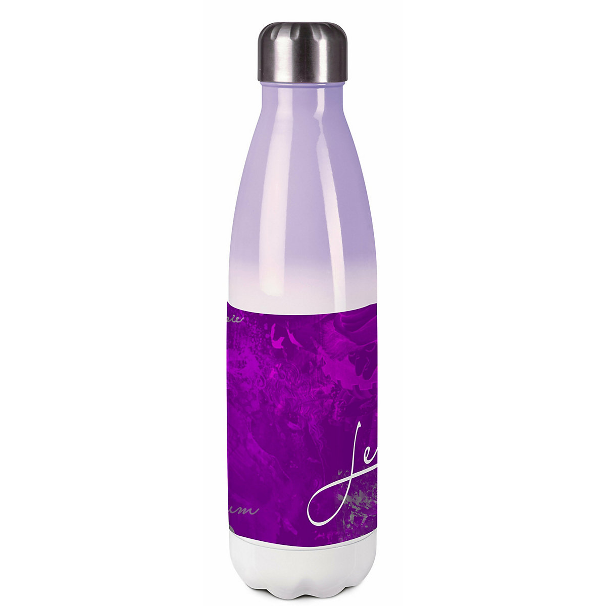 Edelstahl Kinder Thermoflasche / Trinkflasche bunt Traum Farbe lila Spülmaschinenfest, Auslaufsicher, Bruchfest, Doppelwandig, Für Heißgetränke geeignet, Mit Deckel, Isoliert