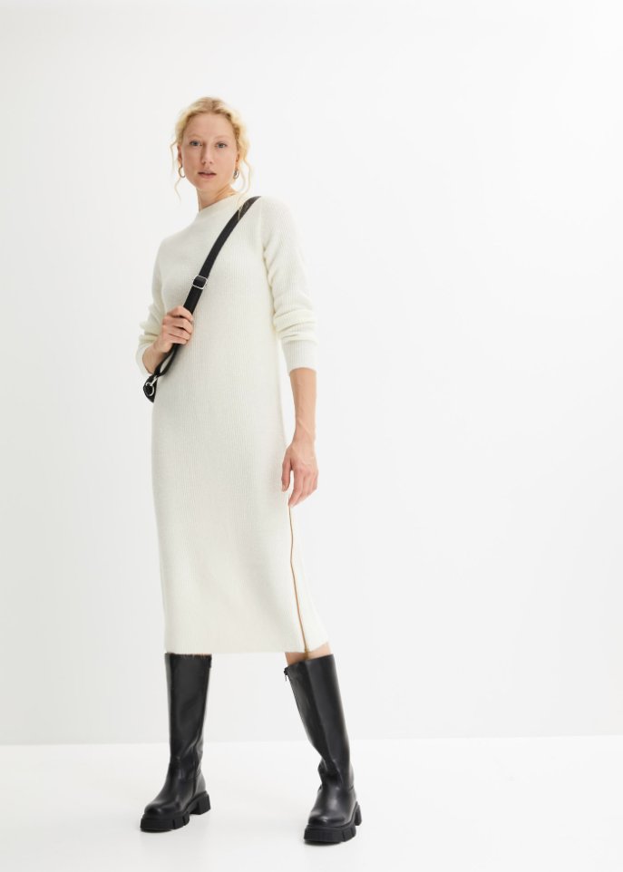 Strickkleid mit Reißverschluss