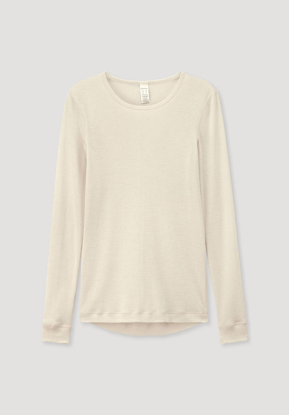Langarm-Shirt mit Bio-Merinowolle und Seide