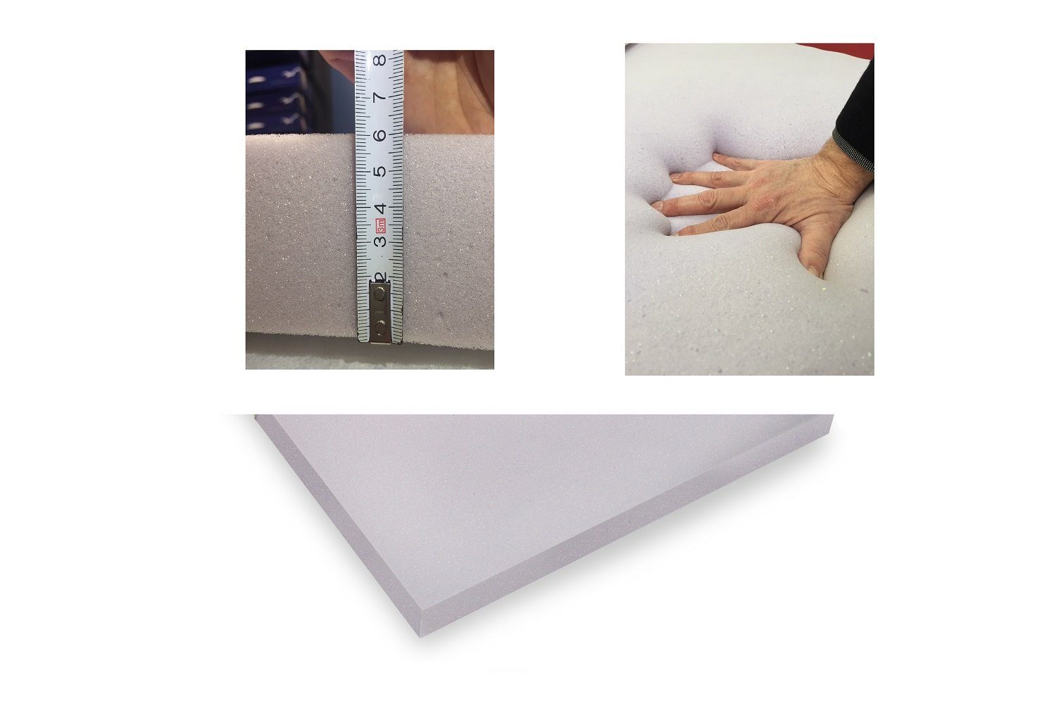 Boxspringmatratze Bodyprime BASIC Gel-Schaum Topperkern 6 cm, Betten Traumland, macht eine zu feste Unterlage weicher!
