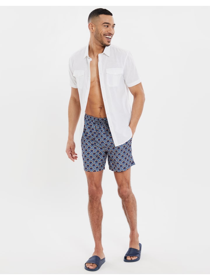 Threadbare Badehose THB Swim Short Kilngate in blue günstig kaufen