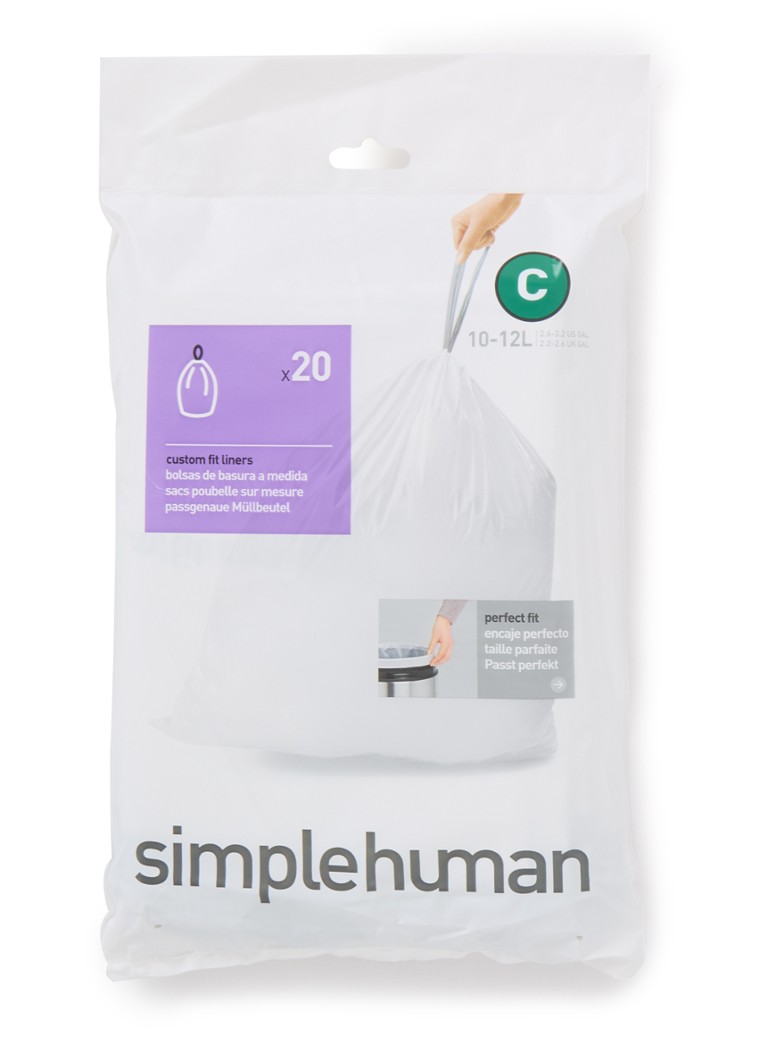 Saci de gunoi Simplehuman, cod C, 10-12 litri, 20 bucăți