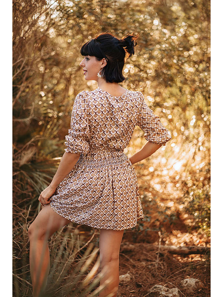 Isla Bonita by SIGRIS Kleid in Hellbraun günstig kaufen