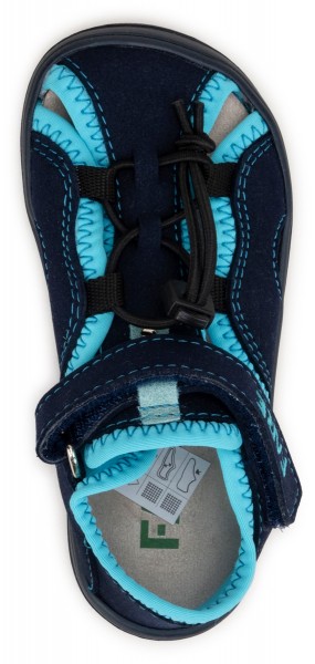 Fare Bare ~ (W) Textil Sandale ~ Blau