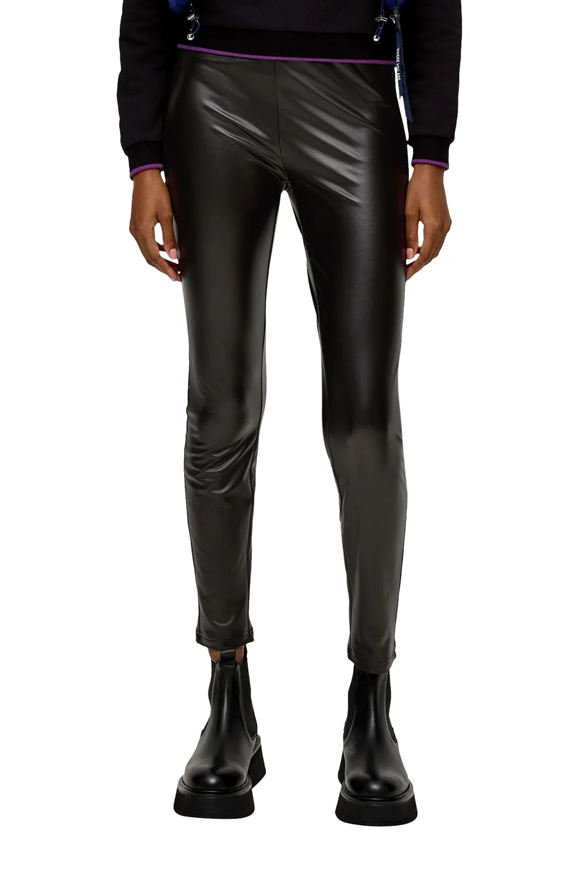 QS by s.Oliver  Leggings - Schwarz - Mittlerer Bund