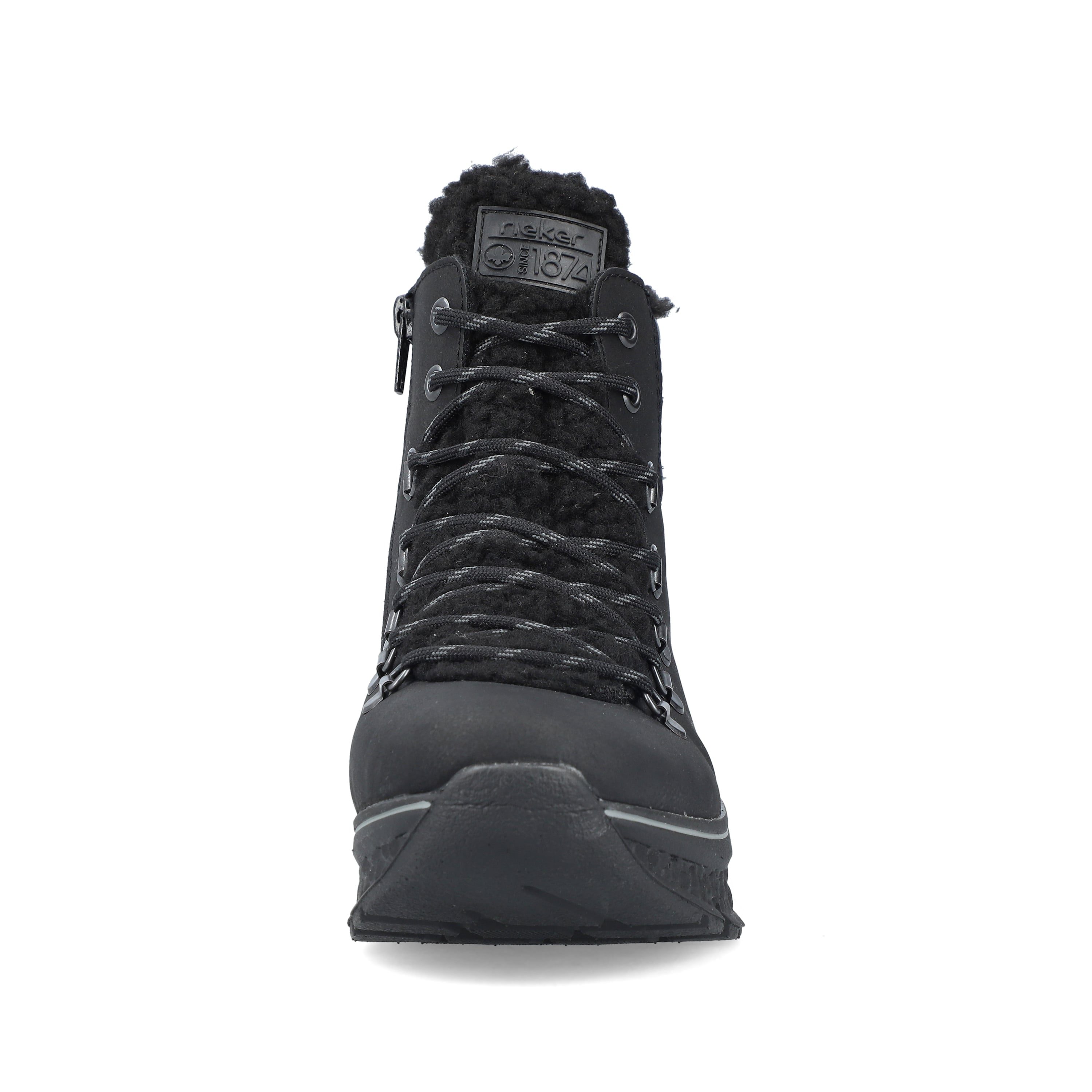 Rieker Damen Schnürstiefel asphaltschwarz
