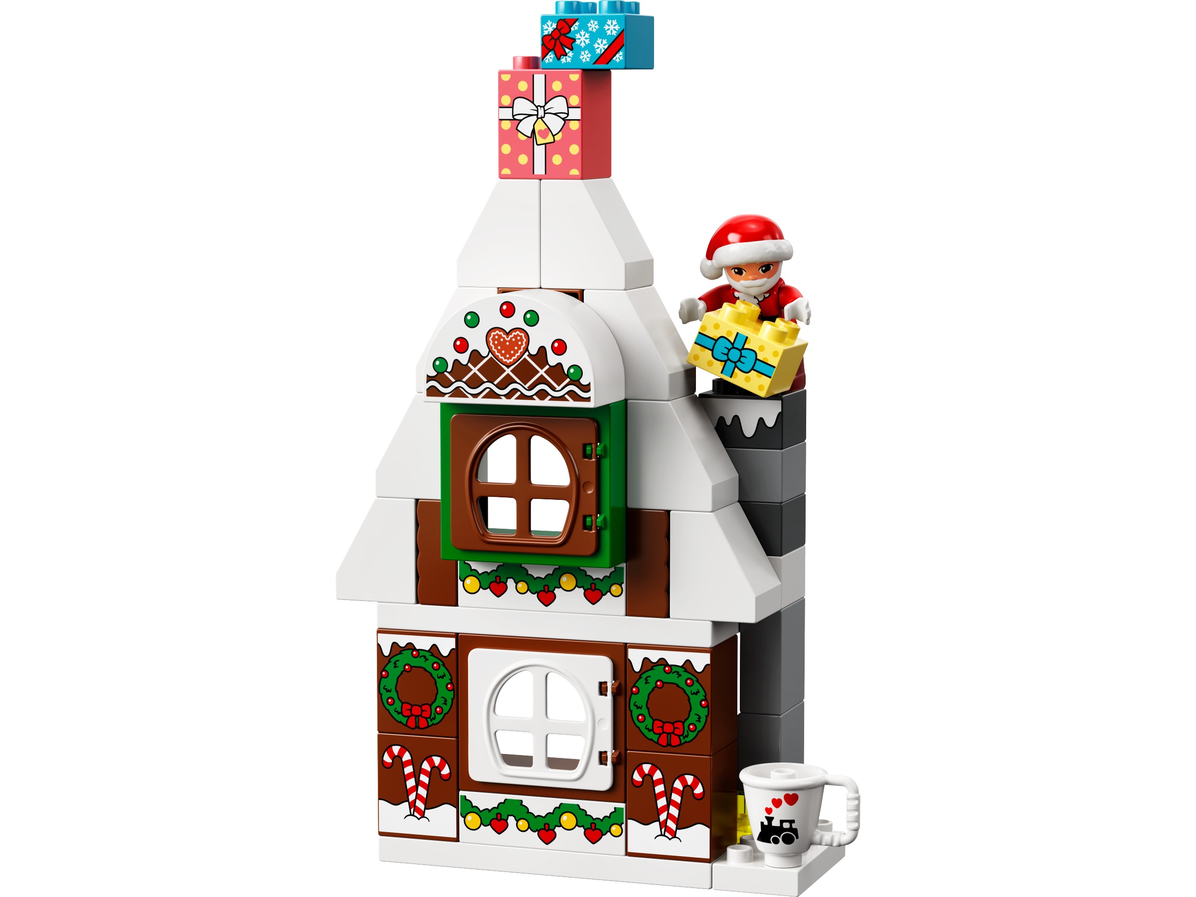 Lebkuchenhaus mit Weihnachtsmann 10976