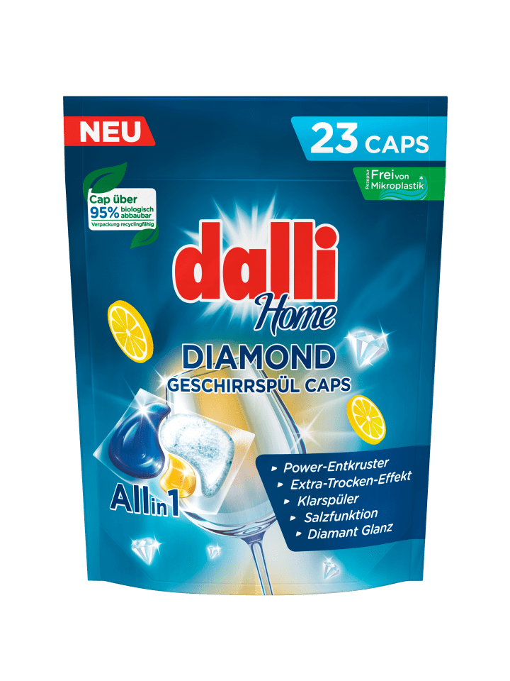 DALLI-WERKE Home Diamond Geschirrspül-Caps All in 1 | 23 Spülmaschinentabs günstig kaufen onesize
