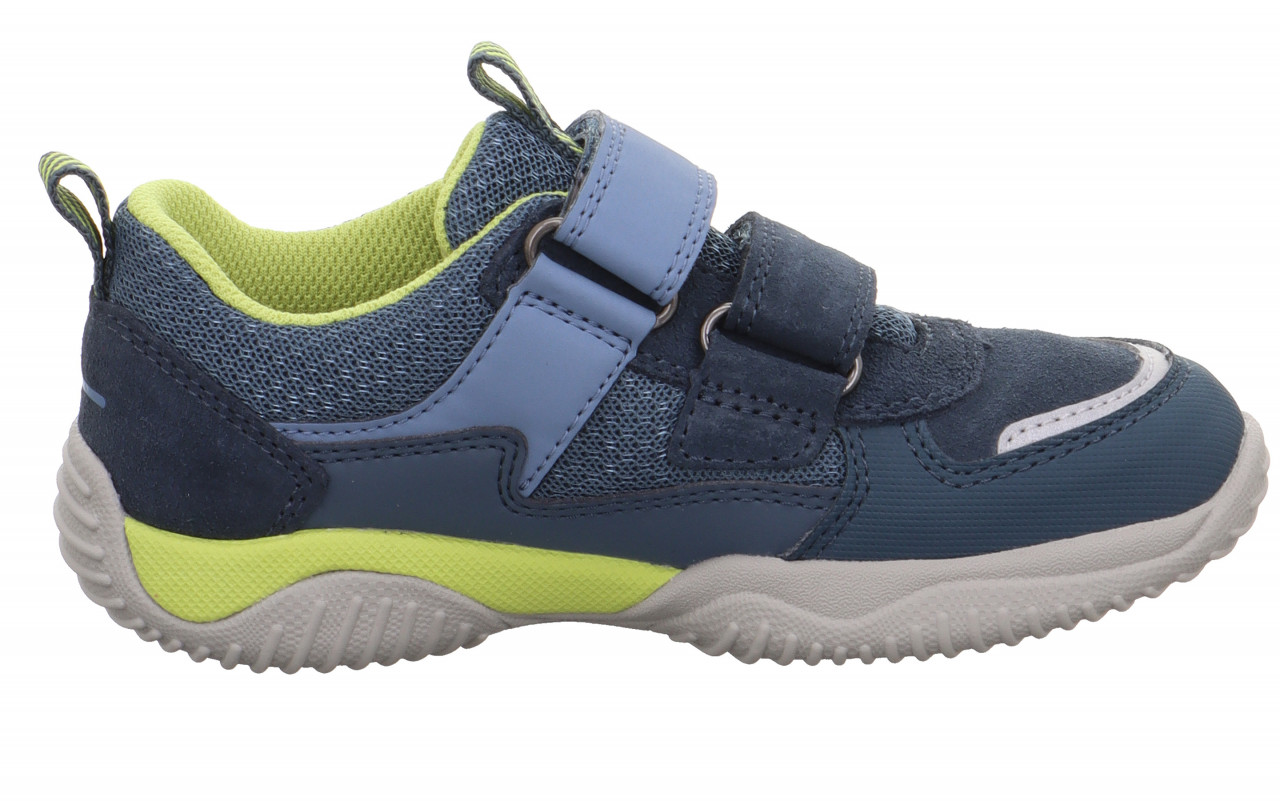 STORM - Blau/Hellgrün Sneaker low mit Klettverschluss