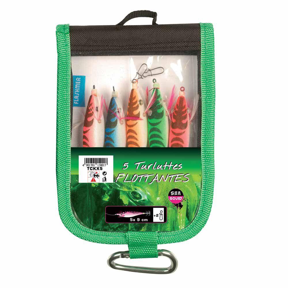 Flashmer-Seekalmar-Jig-Set mit 5 schwimmenden Jigs