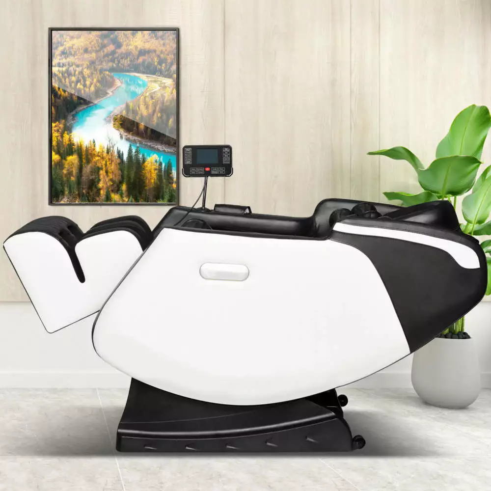 Happy Home Elektrischer Massagesessel mit Airbag-Massage, Schwarz / Off-White