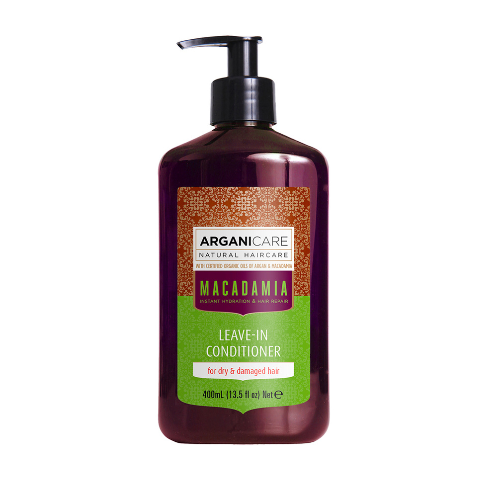 Arganicare Soin sans rinçage à l'huile de macadamia réparateur  pour cheveux secs et abimés.