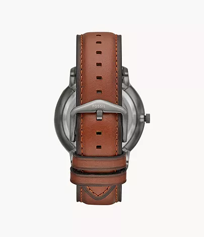 Fossil Herrenuhr Neutra Automatik Leder Rotbraun