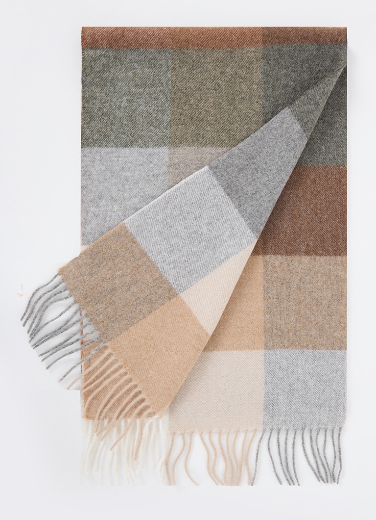 Profuomo vilnas šalle ar bārkstīm 190 x 30 cm