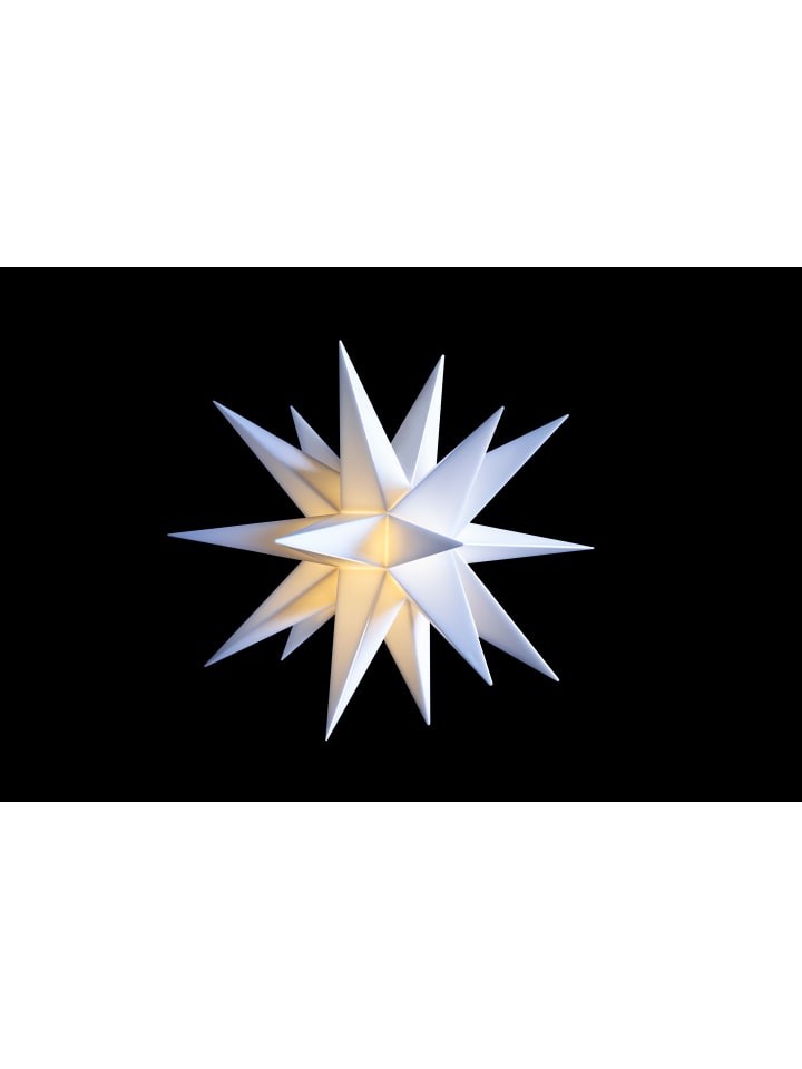 Sterntaler Sternenkette | Weihnachtsstern Kette | 9 Sterne | 18 Zacker | Weiß | günstig kaufen onesize
