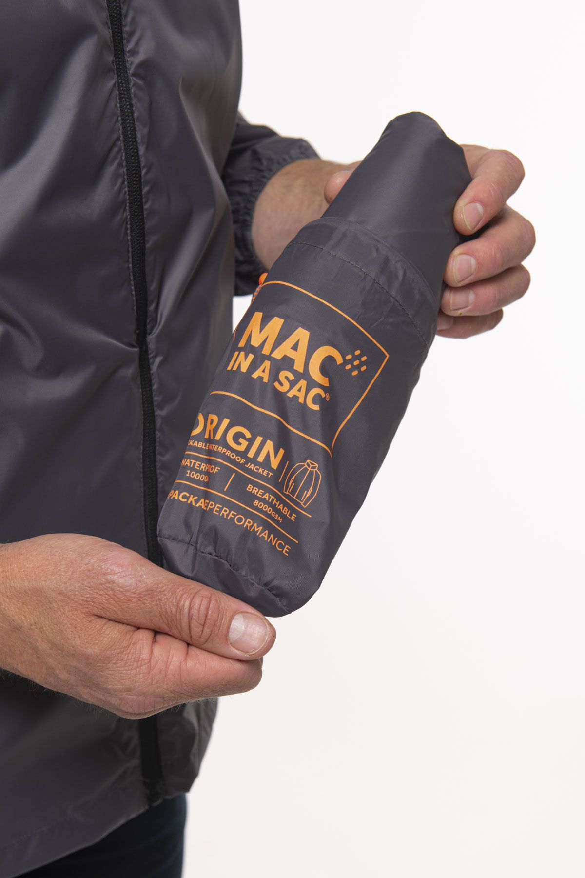 Mac in a Sac Charcoal Regenjacke