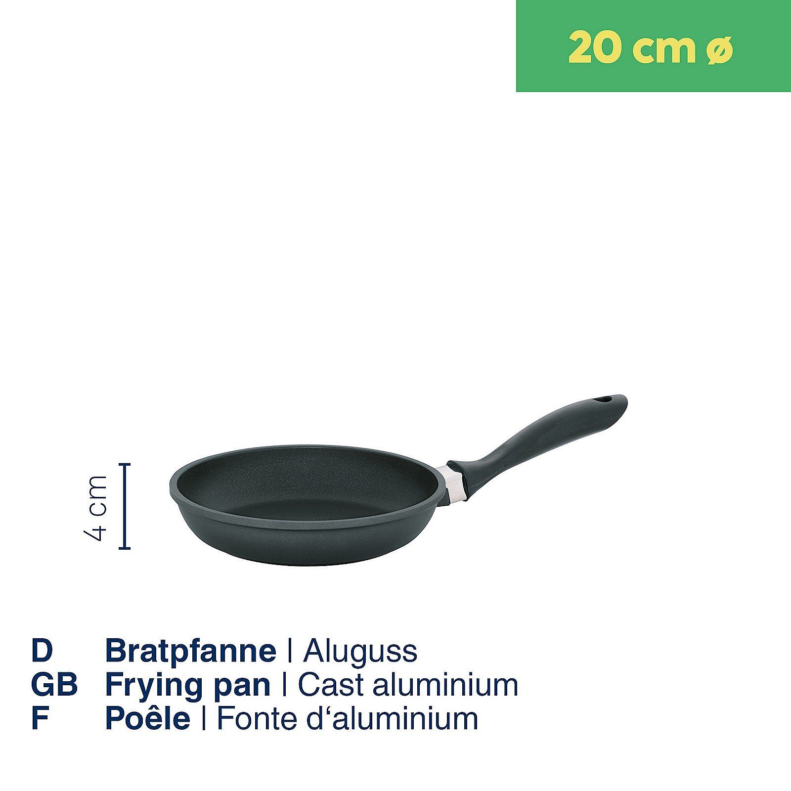 kela Bratpfanne Kerros, Aluminium, Allherdboden, hitzebeständig bis 180°C, Antihaftbeschichtung