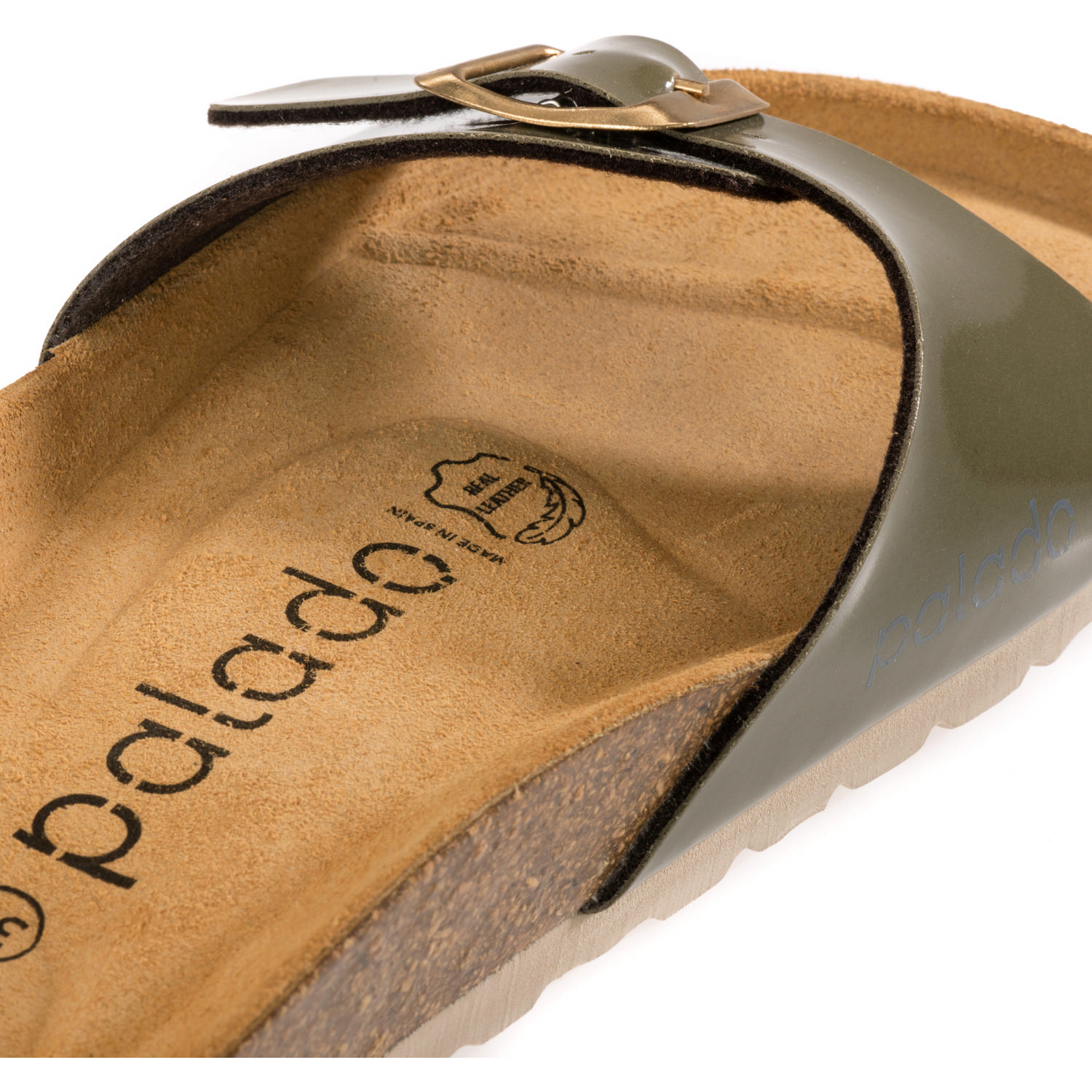 Palado Malta Lack, Pantoletten, Damen, Lack Creme Olive