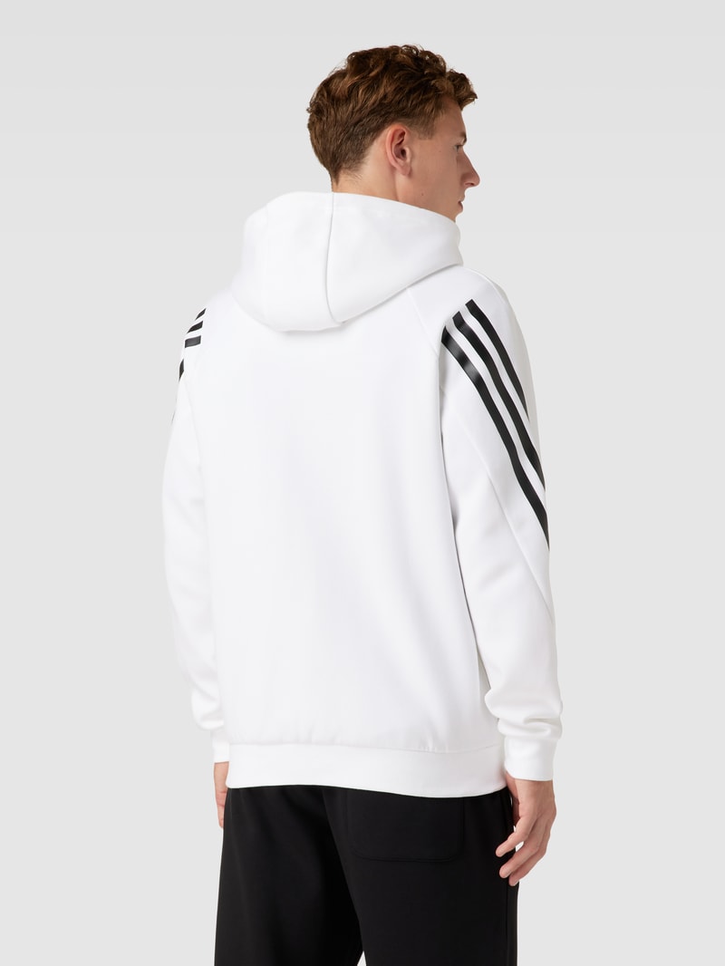 Sweatjacke mit Kapuze in weiß