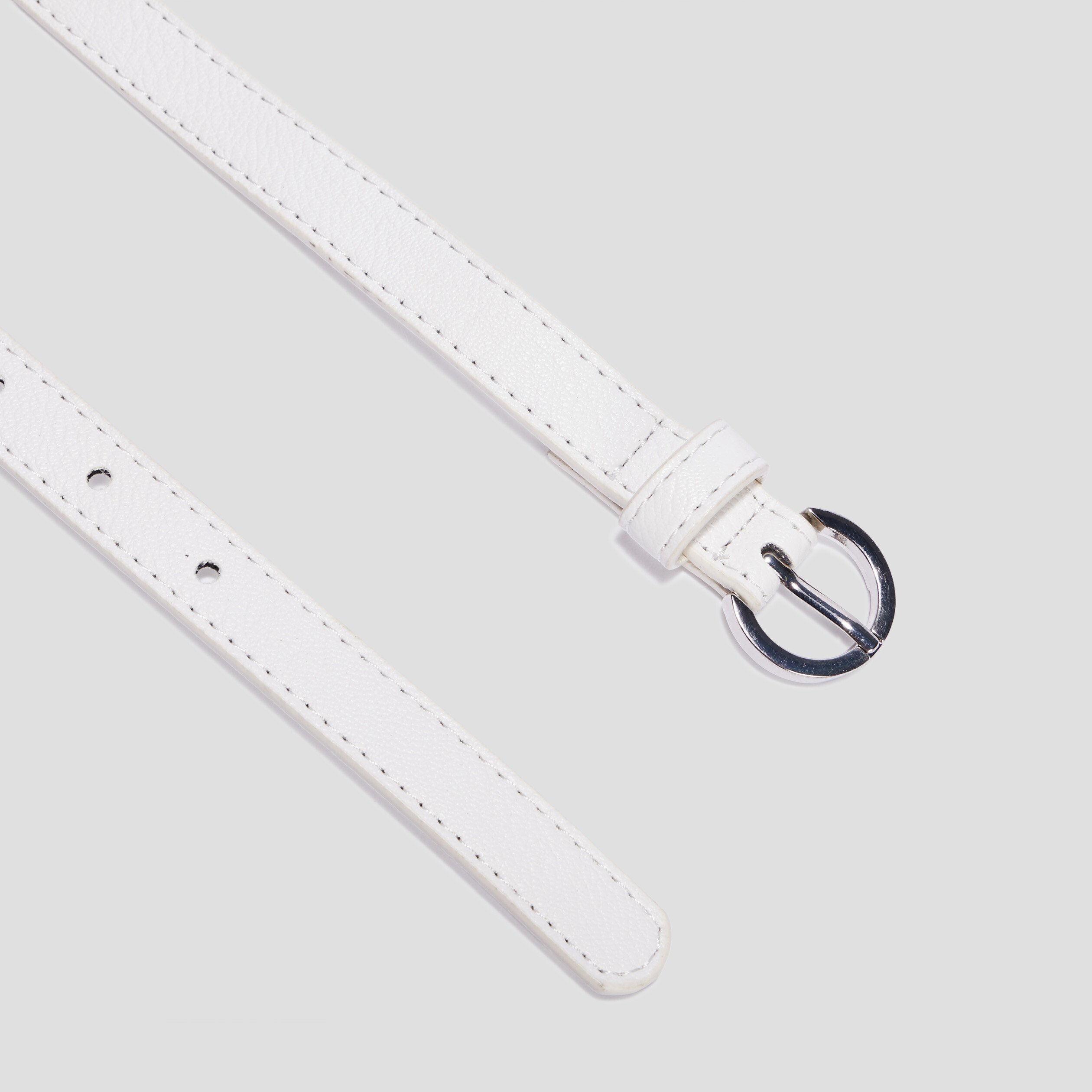Ceinture avec boucle ronde blanc femme | La Halle