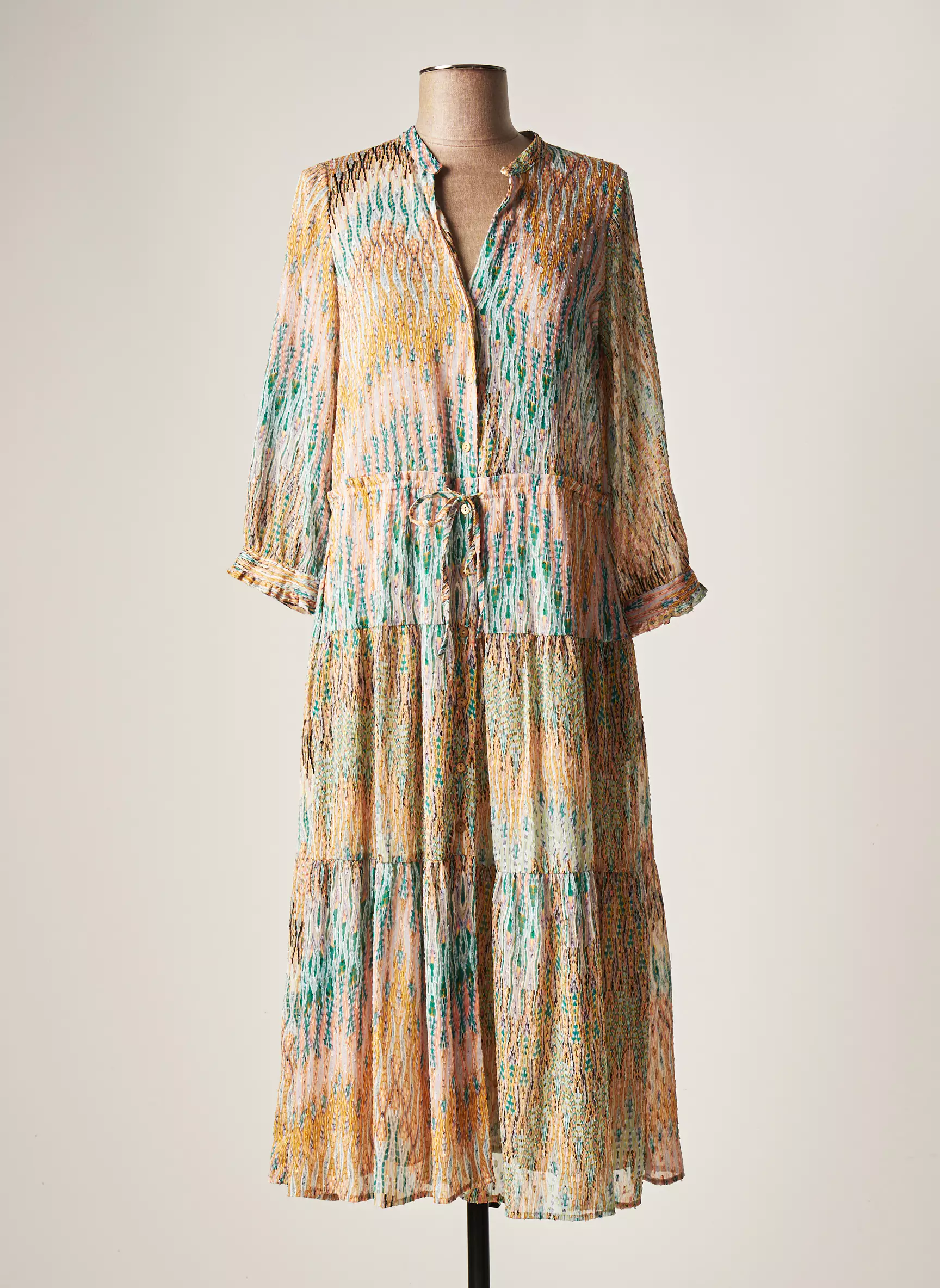 Salsa Robes Mi Longues Femme couleur vert