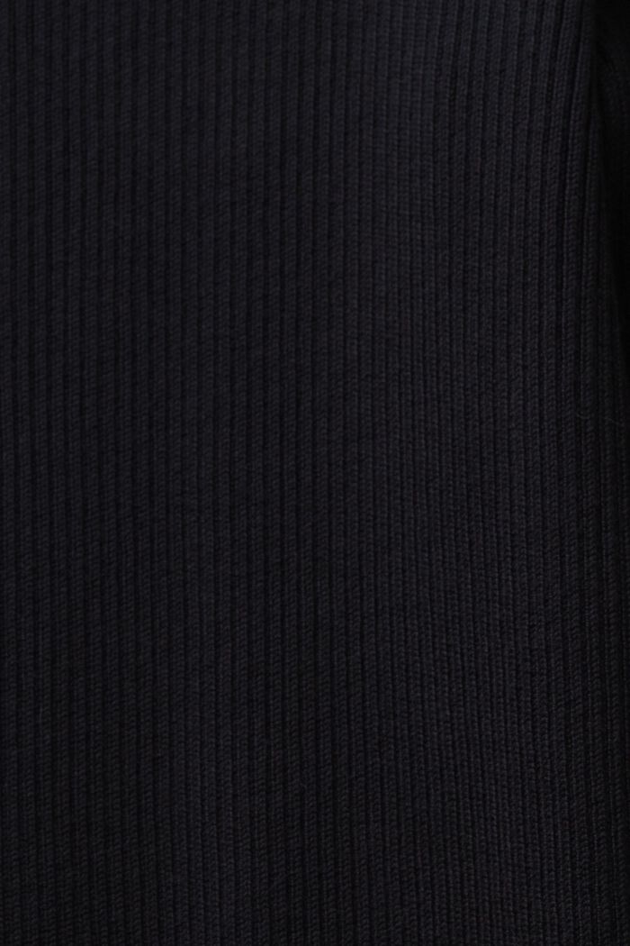 Minikleid aus Rippstrick mit Stehkragen