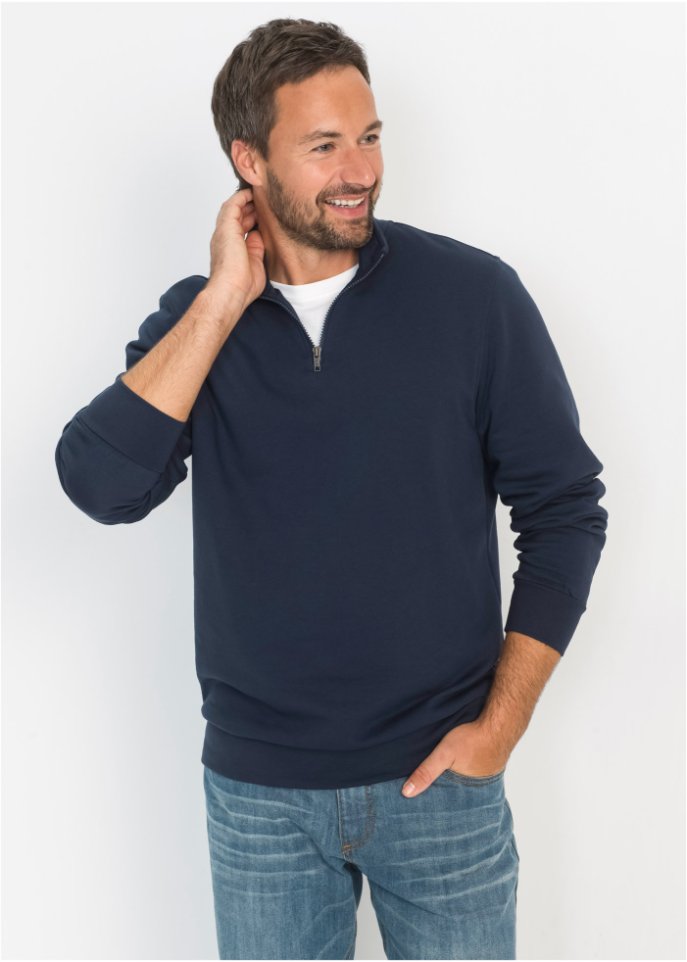 Sweatshirt mit Troyerkragen