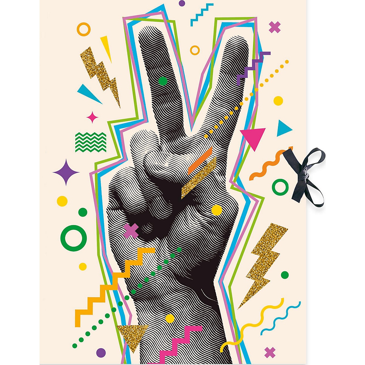 Sammelmappe/Zeichenmappe Pop Art, DIN A2, mit Verschlussband