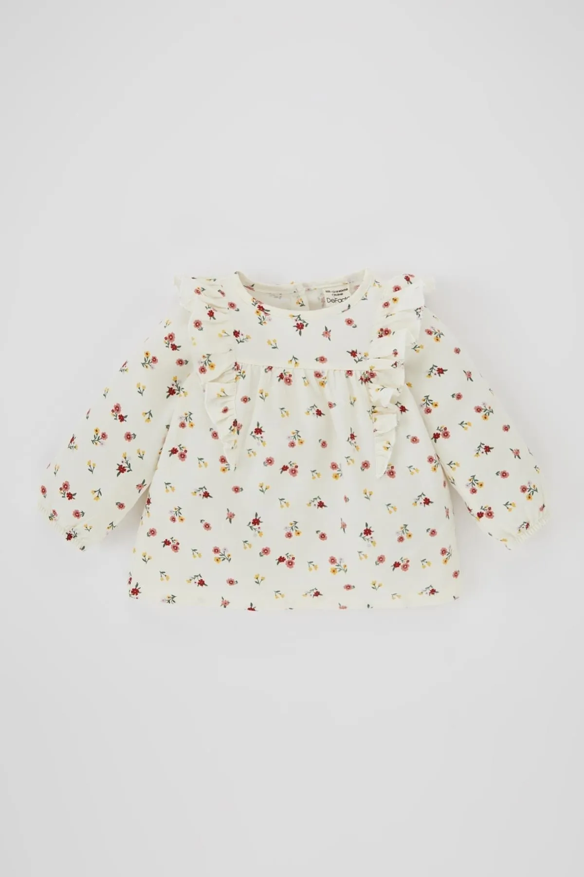 DeFacto  Twill-Langarmshirt mit Rundhalsausschnitt für Baby-Mädchen