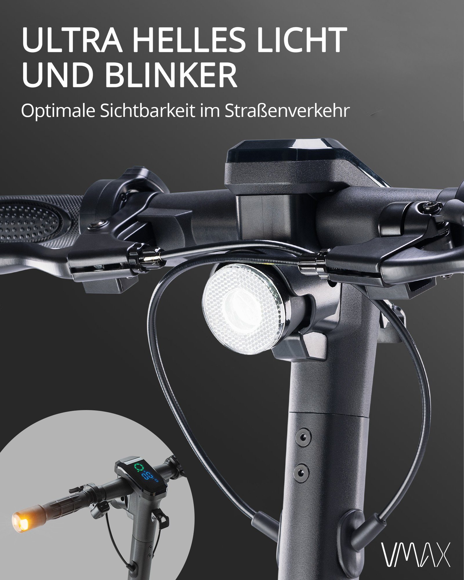 VMAX E-Scooter VX2 PRO LT-B, 500,00 W, 20,00 km/h