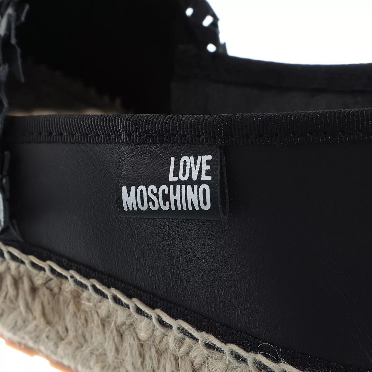 MOSCHINO Komfort Slipper schwarz Espadrille