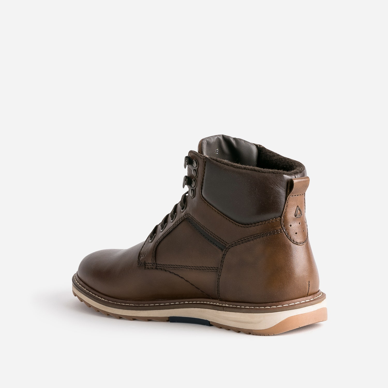 Boots à lacet marron en cuir
