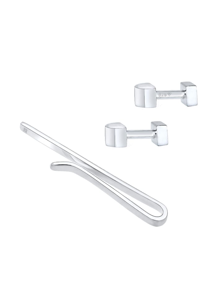 KUZZOI Schmuckset 925 Sterling Silber Geo in Silber günstig kaufen onesize