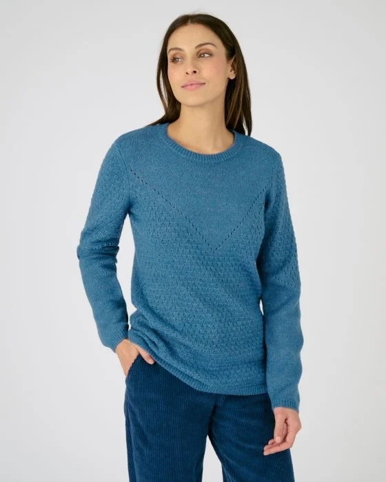 Pull maille ajourée et point fantaisie Thermolactyl