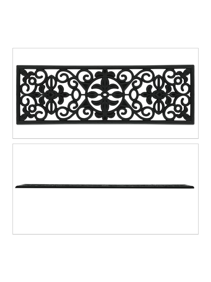 relaxdays Gummi Stufenmatte in Schwarz - 75 x 25 cm günstig kaufen onesize