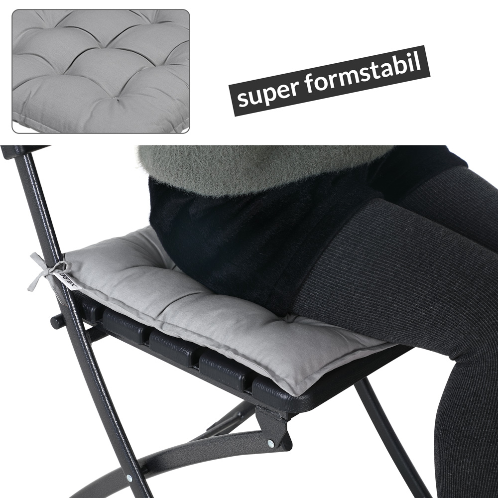 Detex Sitzkissen 4er-Set Cozy Grau
