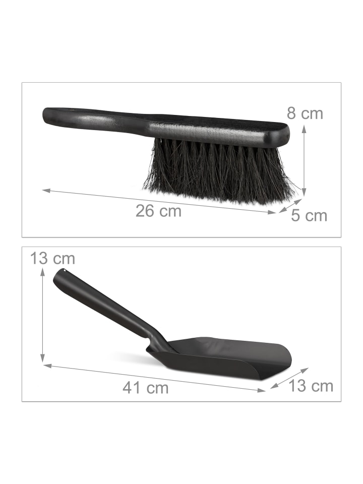relaxdays Kehrgarnitur in Schwarz günstig kaufen onesize