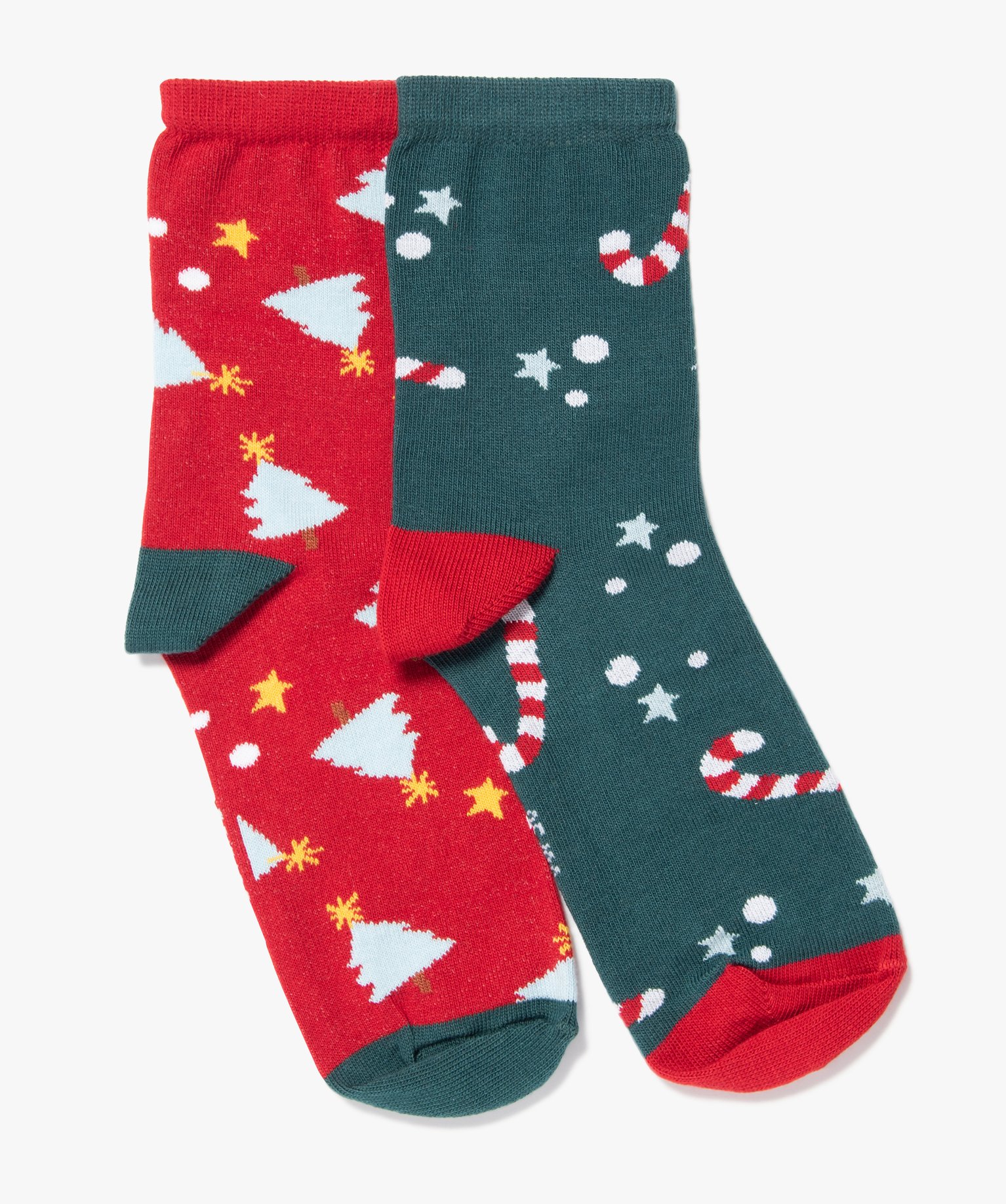 Chaussettes fille tige haute Nol (lot de 2) vert | GEMO