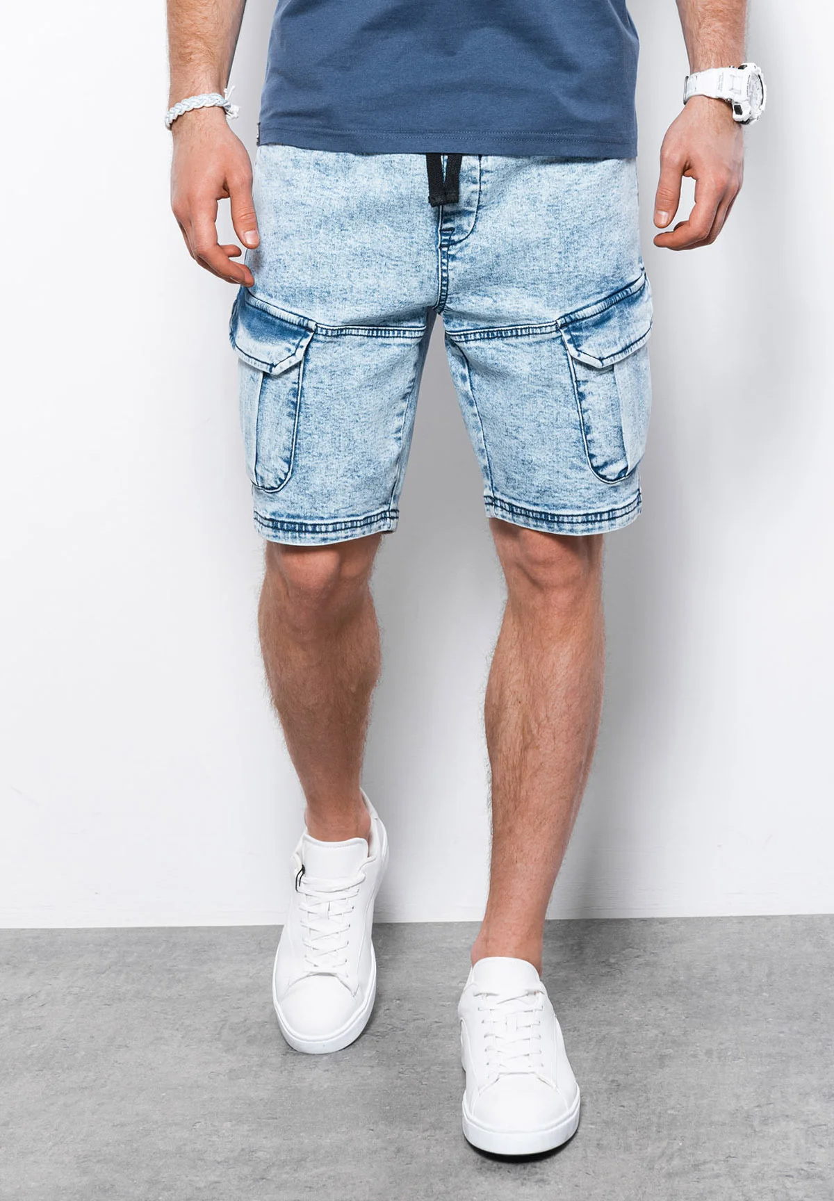 Pantalones cortos de mezclilla ombré
