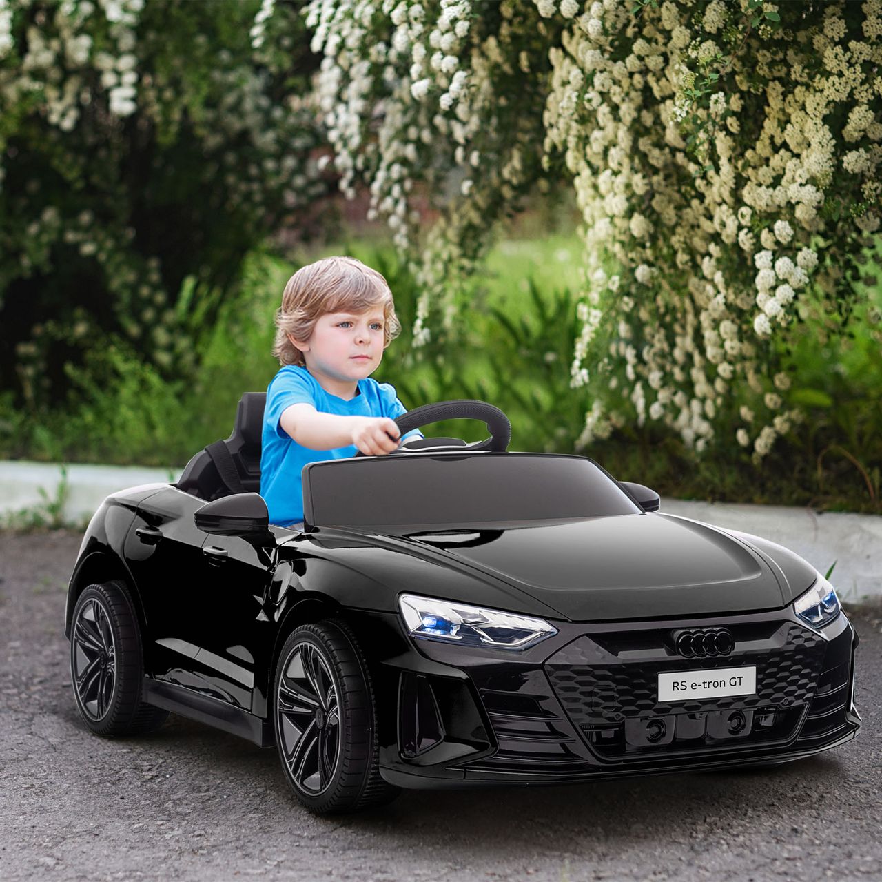 HOMCOM Kinder Elektroauto, Kinderfahrzeug mit Ferbedienung, Kinderauto, Schwarz