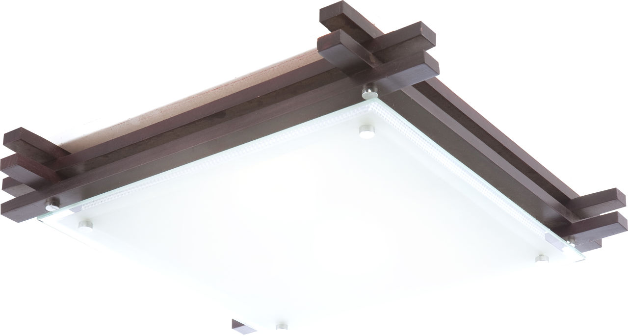 Globo Lighting - EDISON - Deckenleuchte Holz schwarz, 2x E27 ILLU