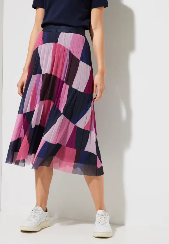Street One Mesh Midirock mit Print