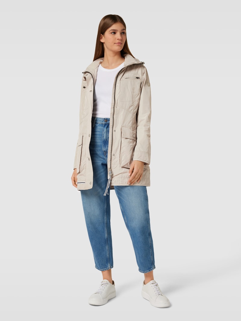 Jacke mit Label-Detail Modell 'ILLUSION' in sand